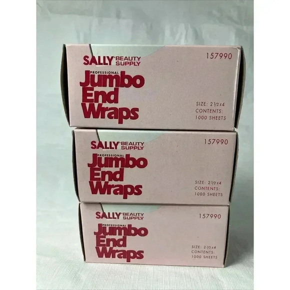 Sally Beauty‎ Jumbo End Wraps - 1,000 Sheets lot of 2 Boxes Plus Partial Box - Picture 3 of 4